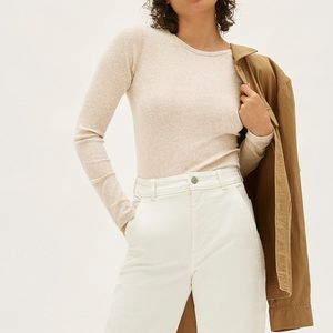 Everlane The Pima Micro-Rib Long-Sleeve Crew *NEW*